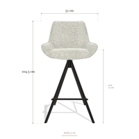 Tabouret de bar Padua 6457, dimensions 51 x 51 x 104.5 cm