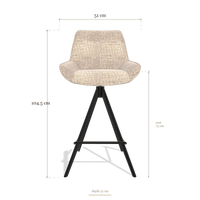 Tabouret de bar Padua 6457, dimensions 51 x 51 x 104.5 cm
