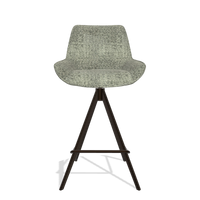 Tabouret de bar Padua 6457 en tissu Venga 156 (taupe), pieds en espresso, vue de face