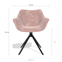 Chaise de salle à manger Padua 6333, dimensions 65 x 61 x 82 cm