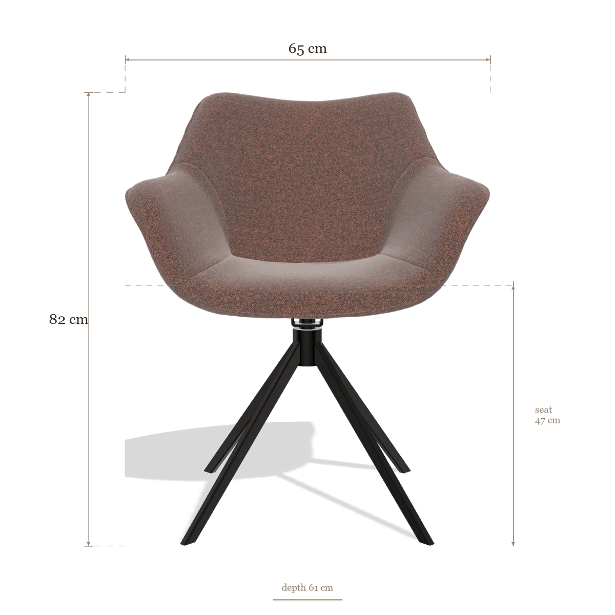 Dining Chair Padua 6333, dimensions 65 x 61 x 82 cm