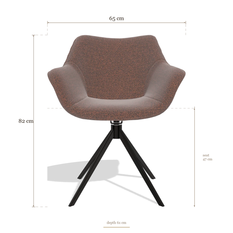 Dining Chair Padua 6333, dimensions 65 x 61 x 82 cm