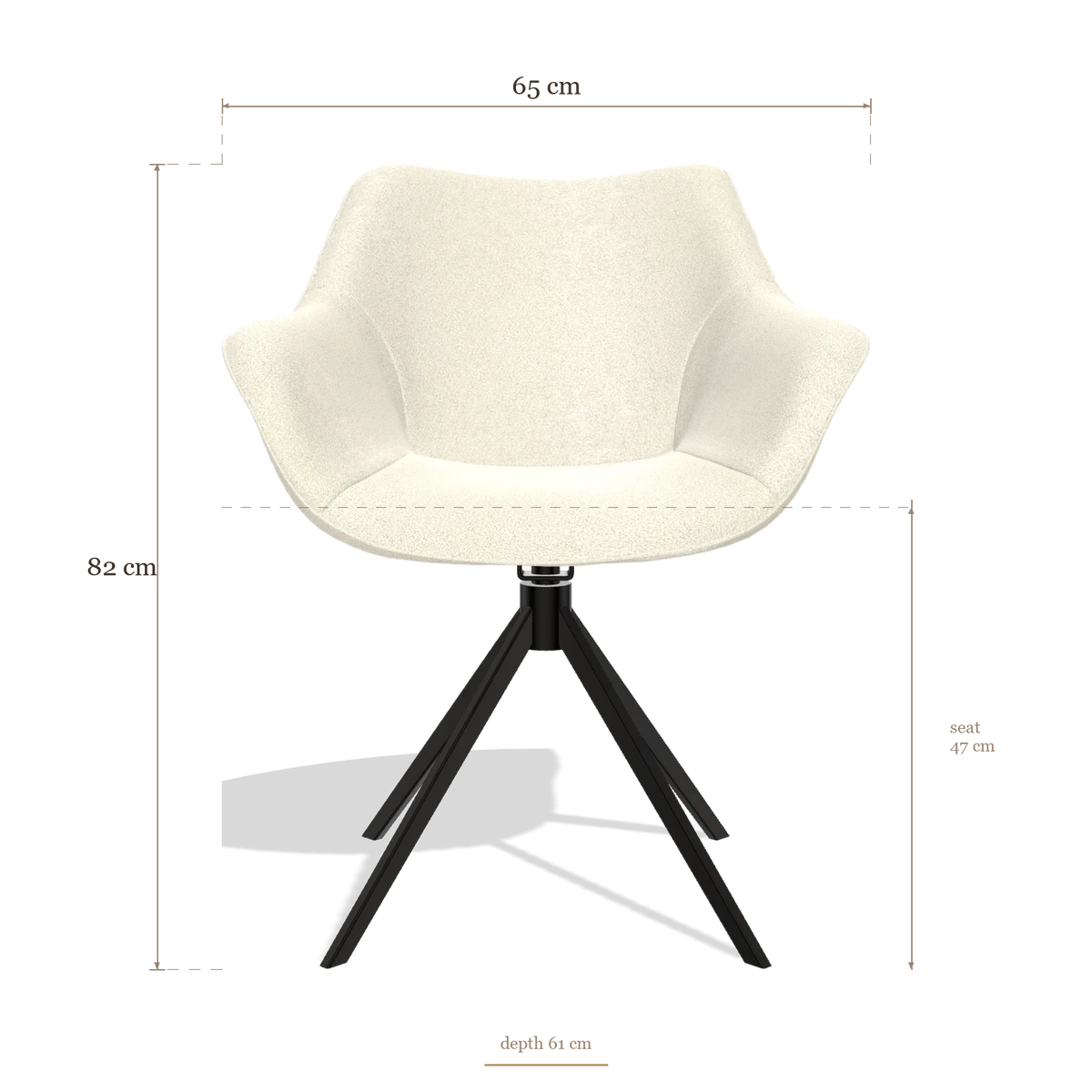Dining Chair Padua 6333, dimensions 65 x 61 x 82 cm
