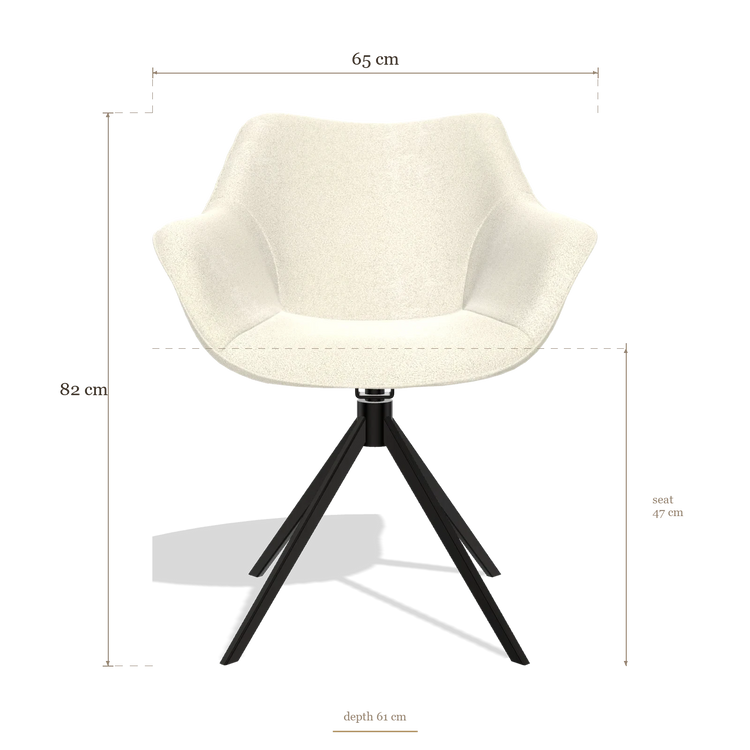 Dining Chair Padua 6333, dimensions 65 x 61 x 82 cm