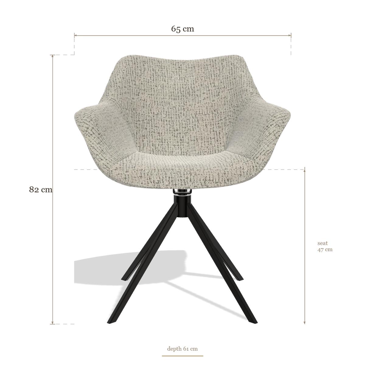 Dining Chair Padua 6333, dimensions 65 x 61 x 82 cm