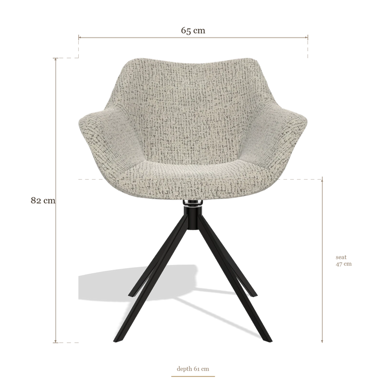 Dining Chair Padua 6333, dimensions 65 x 61 x 82 cm