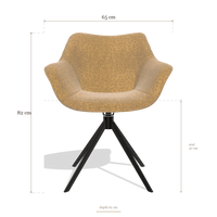 Silla de comedor Padua 6333, medidas 65 x 61 x 82 cm
