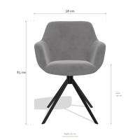 Sedia da pranzo Pavia 6687, dimensioni 58 x 63 x 85 cm