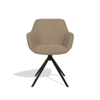 Esszimmerstuhl Pavia 6687 in Stoff Glory 13 (Taupe), Drehfuß in Espresso, Vorderansicht