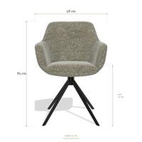Sedia da pranzo Pavia 6687, dimensioni 58 x 63 x 85 cm