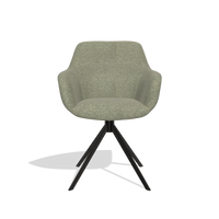 Esszimmerstuhl Pavia 6687 in Stoff Rhythm 206 (Taupe), Drehfuß in Schwarz, Vorderansicht