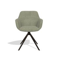 Esszimmerstuhl Pavia 6687 in Stoff Rhythm 206 (Taupe), Drehfuß in Espresso, Vorderansicht
