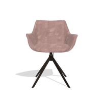 Esszimmerstuhl Sandrine 6598 in Stoff Adore 200 (Taupe), Drehfuß in Espresso, Vorderansicht