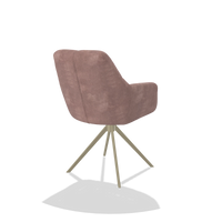 Esszimmerstuhl Terano 6565 in Stoff Adore 200 (Taupe), Drehfuß in Champagner, Schrägansicht von hinten