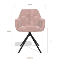 Esszimmerstuhl Terano 6565, Maße 59 x 63 x 86 cm