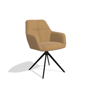Chaise de salle à manger Terano - Cuir A823 - Pied pivotant