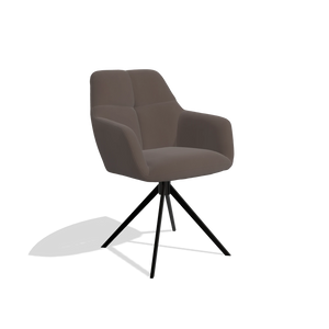 Chaise de salle à manger Terano - Cuir B535 - Pied pivotant