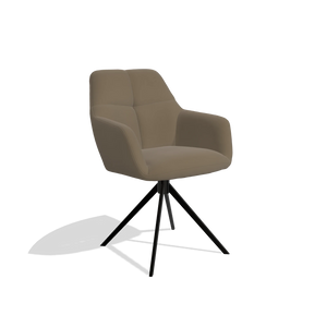 Chaise de salle à manger Terano - Cuir B901 - Pied pivotant
