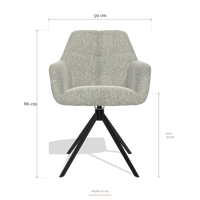 Dining Chair Terano 6565, dimensions 59 x 63 x 86 cm