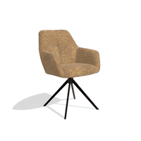 Esszimmerstuhl Terano 6565 in Stoff Oasis 16 (Karamell), Drehfuß in Espresso, Schrägansicht