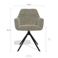 Sedia da pranzo Terano 6565, dimensioni 59 x 63 x 86 cm