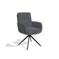 Silla de comedor con reposabrazos Toby - Adore 56 - Pie giratorio