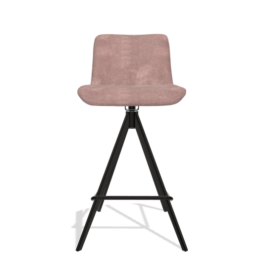Barhocker Universal 6460 in Stoff Adore 200 (Taupe), Beine in Schwarz, Vorderansicht