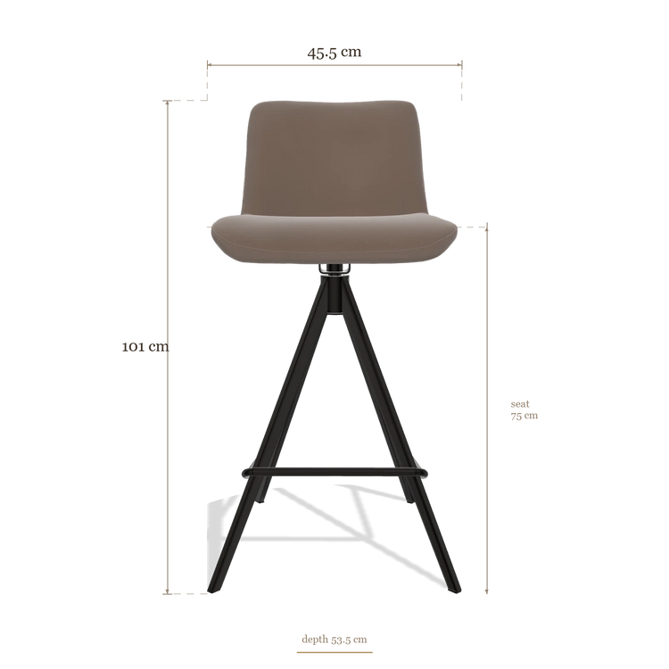 Sgabello da bar Universal 6460, dimensioni 45.5 x 53.5 x 101 cm