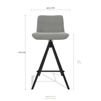 Barstoel Universal 6460, afmetingen 45.5 x 53.5 x 101 cm