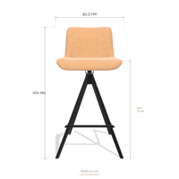 Barstoel Universal 6460, afmetingen 45.5 x 53.5 x 101 cm
