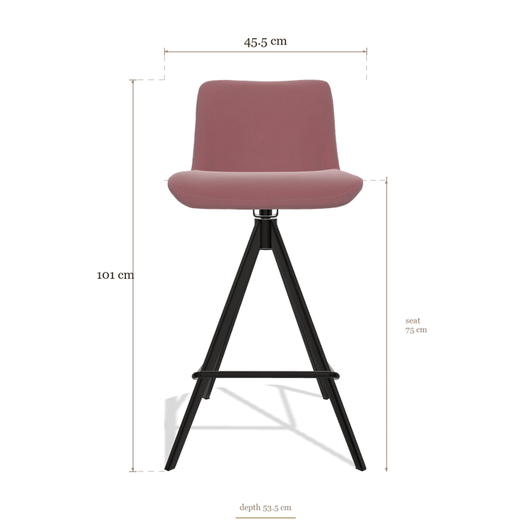 Barstoel Universal 6460, afmetingen 45.5 x 53.5 x 101 cm