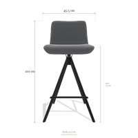 Sgabello da bar Universal 6460, dimensioni 45.5 x 53.5 x 101 cm