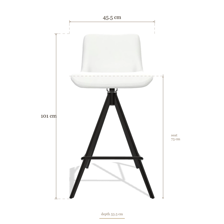 Barhocker Universal 6460, Maße 45.5 x 53.5 x 101 cm