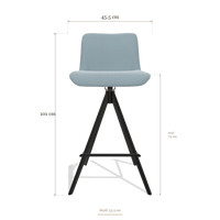 Barstoel Universal 6460, afmetingen 45.5 x 53.5 x 101 cm