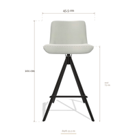 Barstoel Universal 6460, afmetingen 45.5 x 53.5 x 101 cm