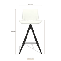 Barstoel Universal 6460, afmetingen 45.5 x 53.5 x 101 cm