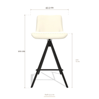 Barstoel Universal 6460, afmetingen 45.5 x 53.5 x 101 cm