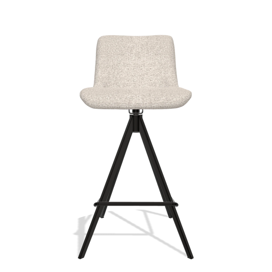 Sgabello da bar Universal 6460 in tessuto Oasis 196 (grigio chiaro), gambe in nero, vista frontale