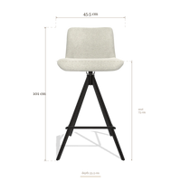 Bar Stool Universal 6460, dimensions 45.5 x 53.5 x 101 cm