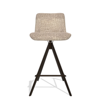 Tabouret de bar Universal 6460 en tissu Venga 10 (grège), pieds en espresso, vue de face