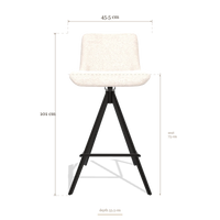 Barstoel Universal 6460, afmetingen 45.5 x 53.5 x 101 cm