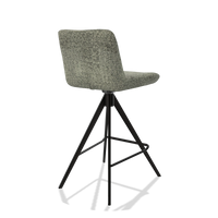 Barstoel Universal 6460 in stof Venga 156 (taupe), poten in zwart, schuin achteraanzicht