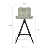 Barstoel Universal 6460, afmetingen 45.5 x 53.5 x 101 cm