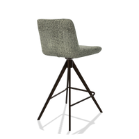 Barstoel Universal 6460 in stof Venga 156 (taupe), poten in espresso, schuin achteraanzicht