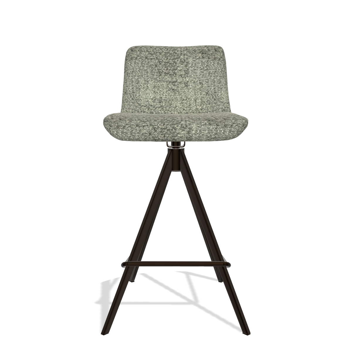 Barstoel Universal 6460 in stof Venga 156 (taupe), poten in espresso, vooraanzicht