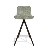 Barstoel Universal 6460 in stof Venga 156 (taupe), poten in espresso, vooraanzicht