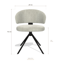 Esszimmerstuhl Zenith 6604, Maße 58 x 58 x 82 cm