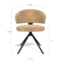 Zenith 6604 dining chair dimensions: 58 x 58 x 82 cm, seat height 48 cm