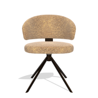 Zenith 6604 dining chair in Oasis 16 fabric with espresso swivel base, front view