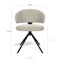 Sedia da pranzo Zenith 6604, dimensioni 58 x 58 x 82 cm